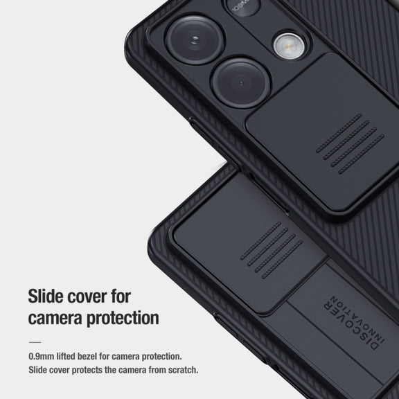 For Xiaomi Redmi Note 13 5G NILLKIN Black Mirror Series Camshield PC Phone Case(Blue)