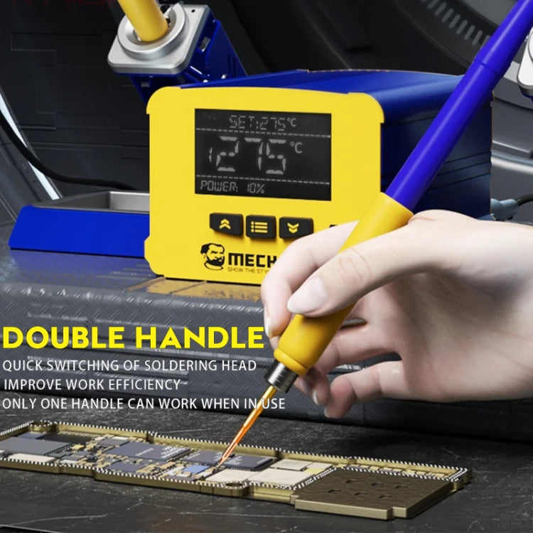 Mechanic 210MAX Dual Station Thermostatic Adjustable Digital Display Soldering Station, Plug:EU