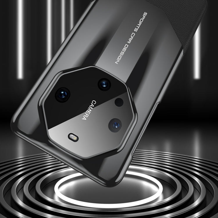 For Huawei Mate 60 GKK Leather Supercar Shockproof Phone Case(Black)