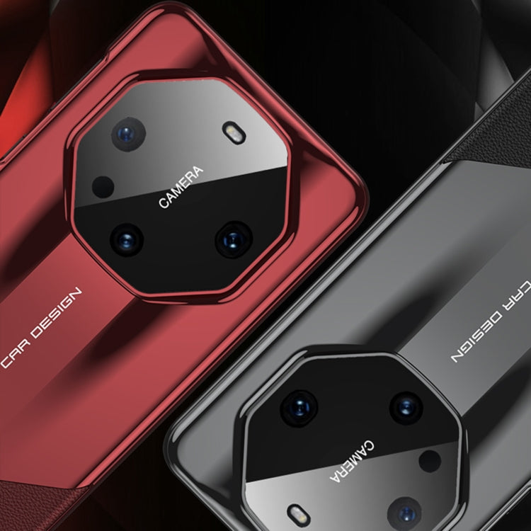 For Huawei Mate 60 Pro GKK Leather Supercar Shockproof Phone Case(Red)