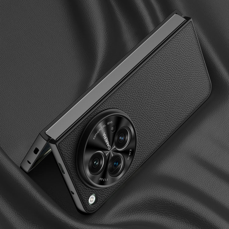 For OPPO Find N3 / OnePlus Open GKK Integrated Ultra-thin Plain Leather Phone Case(Black)