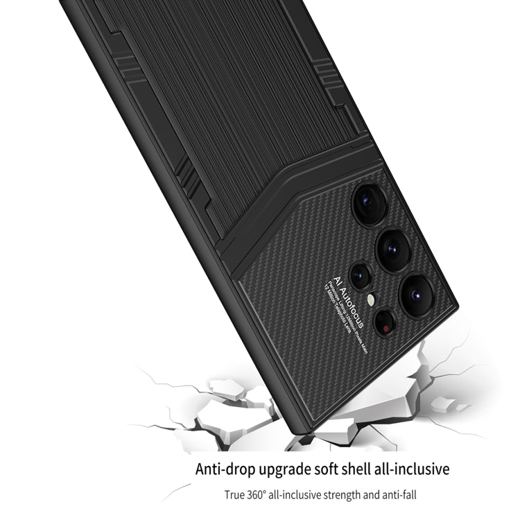For Samsung Galaxy S24 Ultra 5G GKK TPU + PU Full Coverage Phone Case(Vertical Texture)
