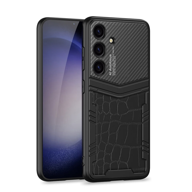 For Samsung Galaxy S24+ 5G GKK TPU + PU Full Coverage Phone Case(Alligator Texture)