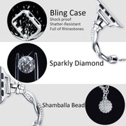For Apple Watch 42mm Twist Bracelet Diamond Metal Watch Band(Silver)
