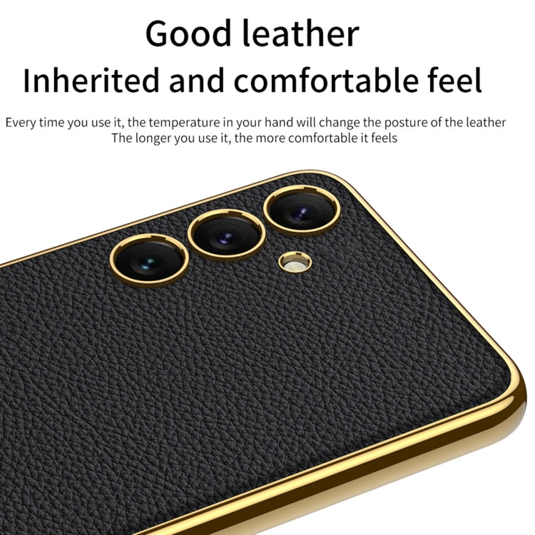 For Samsung Galaxy S24 5G GKK Plating TPU + Leather Full Coverage Phone Case(Red)