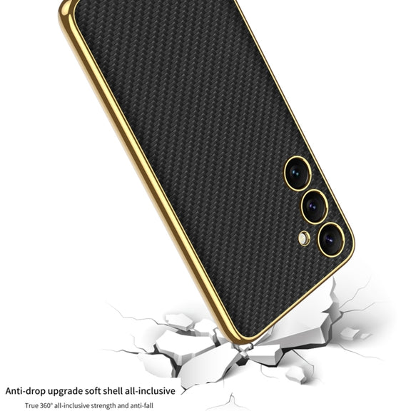For Samsung Galaxy S24 5G GKK Plating TPU + Leather Full Coverage Phone Case(Red)