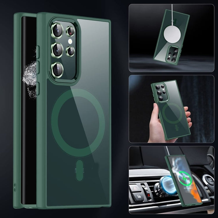 For Samsung Galaxy S24 Ultra 5G Acrylic PC MagSafe Magnetic Phone Case(Green)
