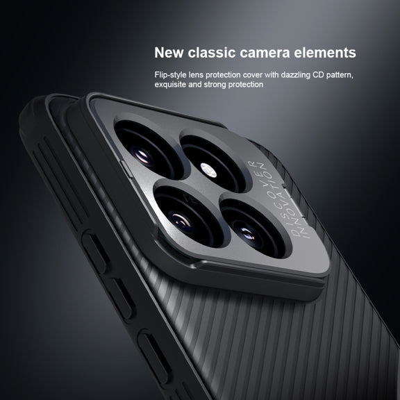 For Xiaomi 14 Pro NILLKIN Black Mirror Prop CD Texture Mirror Precise Hole Phone Case(Green)
