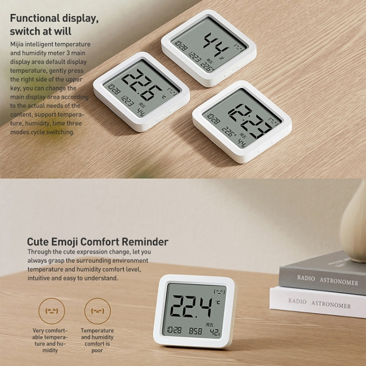 Original Xiaomi Mijia Smart Bluetooth Digital Thermometer Hygrometer 3(White)