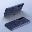 For Samsung Galaxy S24+ 5G Matte Magsafe Magnetic Phone Case with Trolley Holder(Dark Blue) - Galaxy S24+ 5G Cases by PMC TechLife | Online Shopping South Africa | PMC TechLife