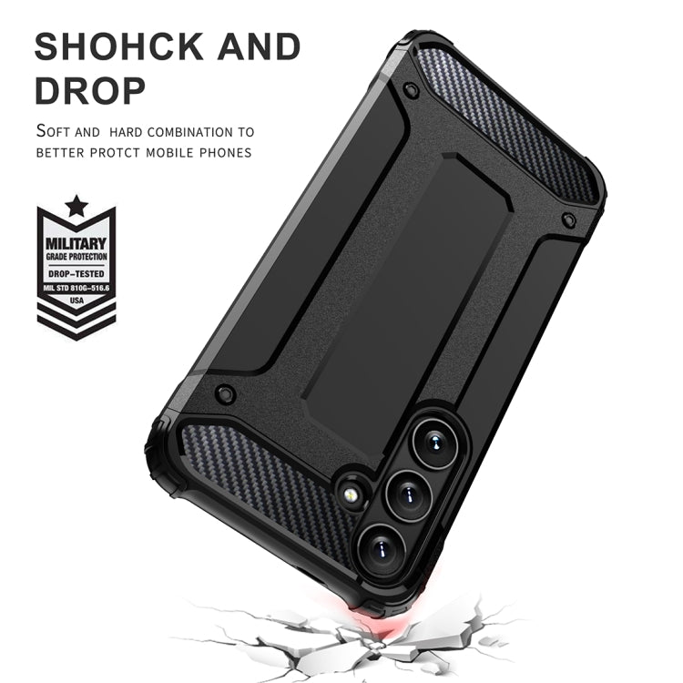 For Samsung Galaxy S24 5G Magic Armor TPU Hybrid PC Phone Case(Black)