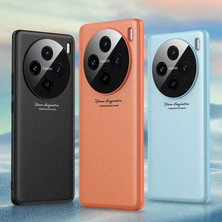 For vivo X100 Pro GKK Precision Hole Ultra-thin Full Coverage Leather Phone Case(Orange)