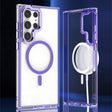 For Samsung Galaxy S24 Ulltra 5G MagSafe Magnetic Clear Phone Case(Purple) - Galaxy S24 Ultra 5G Cases by PMC TechLife | Online Shopping South Africa | PMC TechLife | Buy Now Pay Later Mobicred