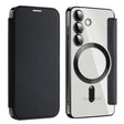 For Samsung Galaxy S24 5G MagSafe Magnetic RFID Anti-theft Leather Phone Case(Black) - Galaxy S24 5G Cases by PMC TechLife | Online Shopping South Africa | PMC TechLife