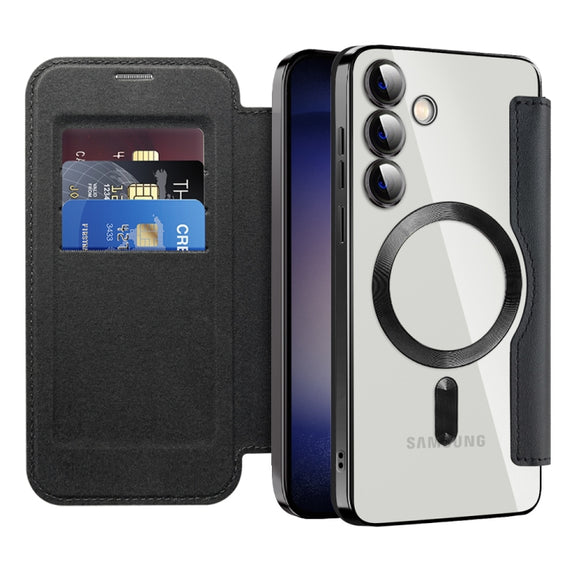 For Samsung Galaxy S24+ 5G MagSafe Magnetic RFID Anti-theft Leather Phone Case(Royal Blue)