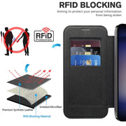 For Samsung Galaxy S24 5G MagSafe Magnetic RFID Anti-theft Leather Phone Case(Brown)