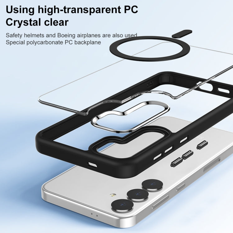 For Samsung Galaxy S24+ 5G MagSafe Anti-fingerprint Highly Transparent PC Phone Case(Green)