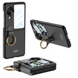 For OPPO Find N3 Flip GKK Integrated Ultra-thin Full Coverage Phone Case with Ring Holder(Black) - Find N3 Flip Cases by GKK | Online Shopping South Africa | PMC TechLife | Buy Now Pay Later Mobicred