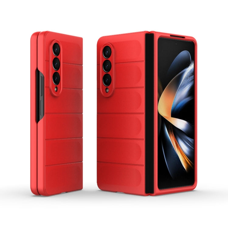 For Samsung Galaxy Z Fold4 5G Magic Shield Fold PC Shockproof Phone Case(Red)