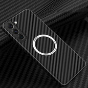 For Samsung Galaxy S24+ 5G Carbon Fiber Texture MagSafe Magnetic Phone Case(Black)