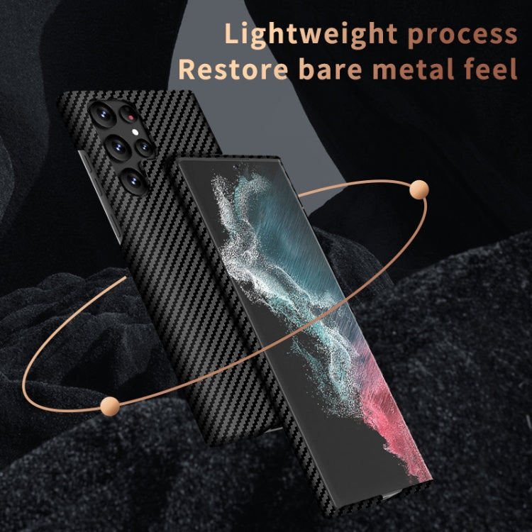 For Samsung Galaxy S24 Ultra 5G Carbon Fiber Texture MagSafe Magnetic Phone Case(Black)