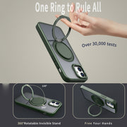 For iPhone 11 360-degree Rotating MagSafe Magnetic Holder Phone Case(Green)