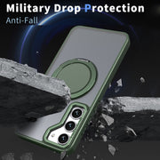 For Samsung Galaxy S23 FE 5G 360-degree Rotating MagSafe Magnetic Holder Phone Case(Green)