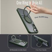 For Samsung Galaxy S23 FE 5G 360-degree Rotating MagSafe Magnetic Holder Phone Case(Green)