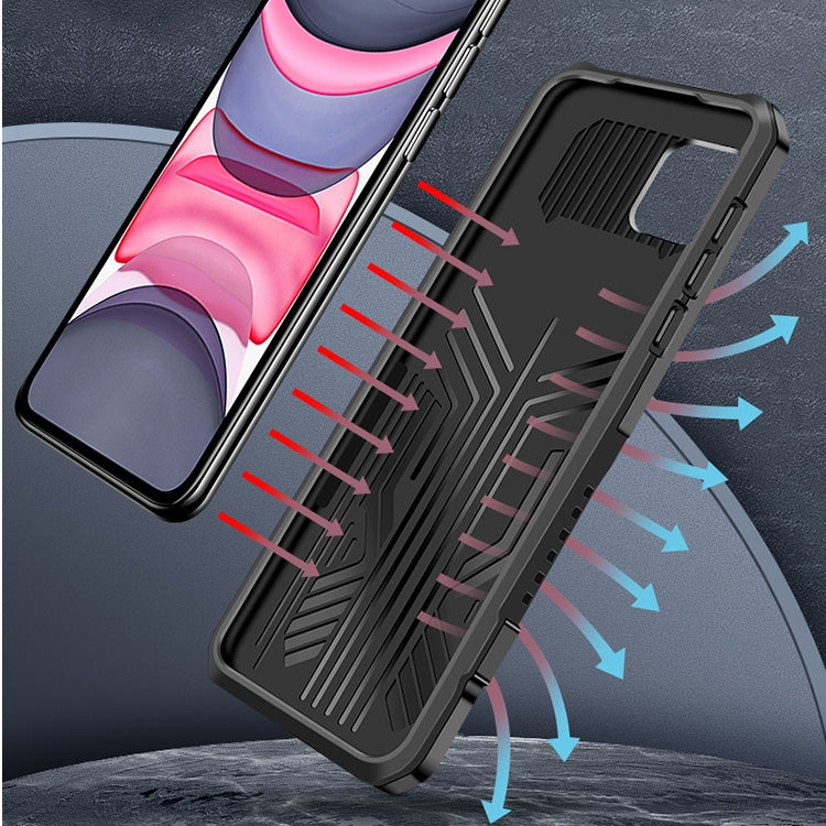 For iPhone 8 & 7 Machine Armor Warrior Shockproof PC + TPU Protective Case(Royal Blue)
