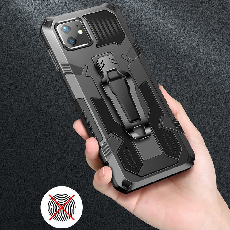 For iPhone 8 & 7 Machine Armor Warrior Shockproof PC + TPU Protective Case(Red)