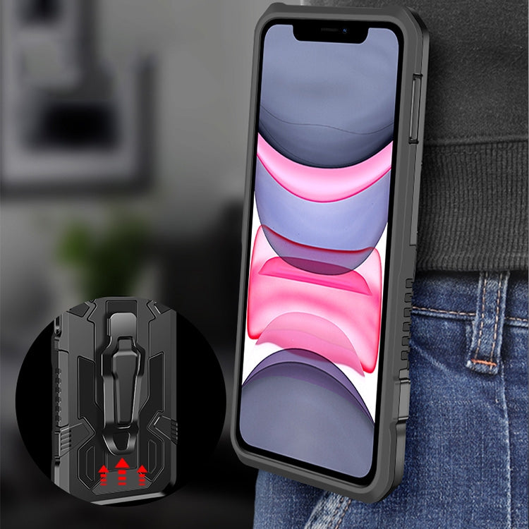 For iPhone 8 & 7 Machine Armor Warrior Shockproof PC + TPU Protective Case(Space Gray)