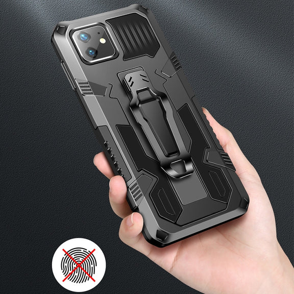 For iPhone 8 & 7 Machine Armor Warrior Shockproof PC + TPU Protective Case(Army Green)