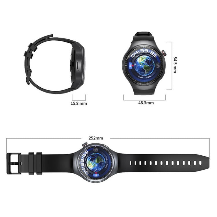 UNIWA DM80 1.43 inch IP67 Water-resistant Android 8.1 Smart Watch Support 4G Network / WiFi / GPS / NFC(Red)