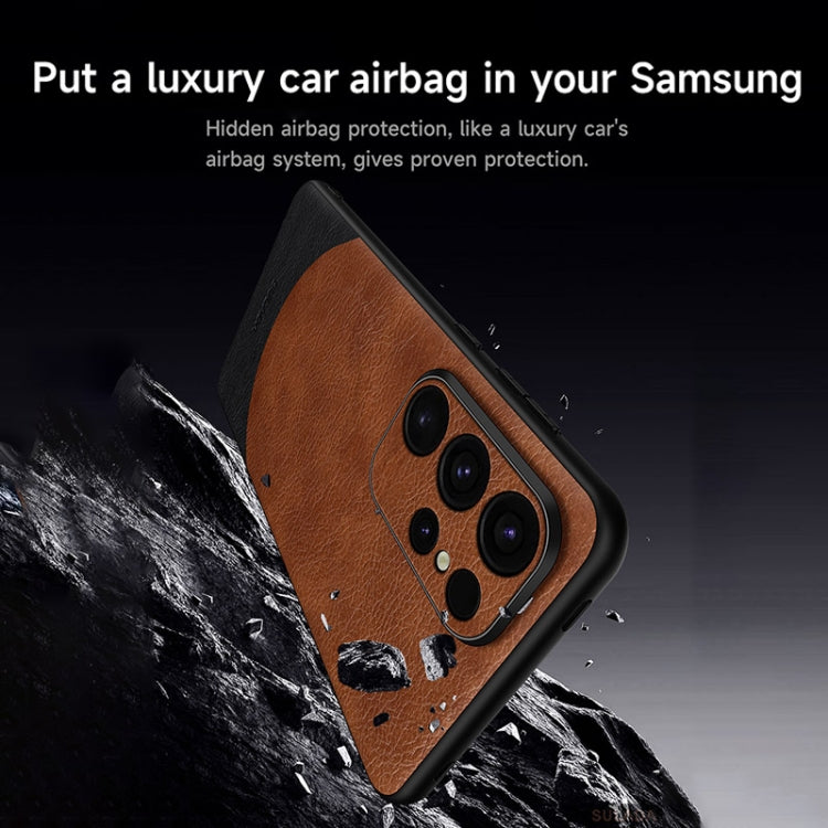 For Samsung Galaxy S24 Ultra 5G SULADA Stitching Leather MagSafe Magnetic Phone Case(Green)