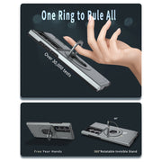 For Samsung Galaxy S23 Ultra 5G Camshield MagSafe Ring Holder Armor Phone Case(Titanium Grey)