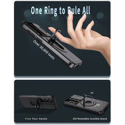 For Samsung Galaxy S23+ 5G Camshield MagSafe Ring Holder Armor Phone Case(Black)