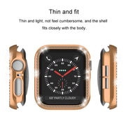 For Apple Watch Series 3 / 2 / 1 38mm Plating Row Diamond Hollow PC Watch Case(Rose Gold)