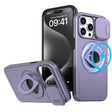 For iPhone 15 Pro Camshield MagSafe Ring Holder Armor Phone Case(Purple) - free shipping - PMC TechLife - Order now!