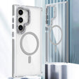 For Samsung Galaxy S24 5G Dual-Color Clear Acrylic Hybrid TPU MagSafe Phone Case(Grey) - Galaxy S24 5G Cases by PMC TechLife | Online Shopping South Africa | PMC TechLife