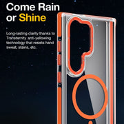 For Samsung Galaxy S24+ 5G Dual-Color Clear Acrylic Hybrid TPU MagSafe Phone Case(Grey)