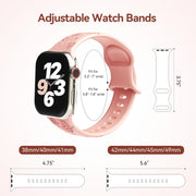 For Apple Watch Ultra 49mm Butterfly Flower Embossed Silicone Watch Band(Retro Rose)