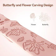 For Apple Watch Series 4 40mm Butterfly Flower Embossed Silicone Watch Band(Retro Rose)