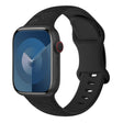 For Apple Watch 38mm Rose Embossed Silicone Watch Band(Black) - Watch Bands by PMC TechLife | Online Shopping South Africa | PMC TechLife