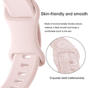 For Apple Watch SE 40mm Rose Embossed Silicone Watch Band(Pink)
