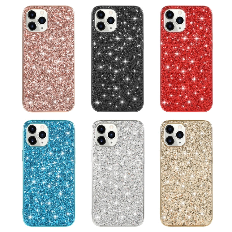 For iPhone 12 mini Glitter Powder Shockproof TPU Protective Case(Rose Gold)