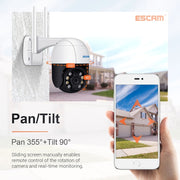 ESCAM QF518 5MP Smart WiFi IP Camera, Support AI Humanoid Detection / Auto Tracking / Dual Light Night Vision / Cloud Storage / Two Way Audio / TF Card, Plug:EU Plug(White)