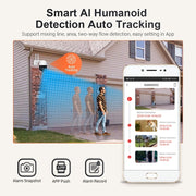 ESCAM QF518 5MP Smart WiFi IP Camera, Support AI Humanoid Detection / Auto Tracking / Dual Light Night Vision / Cloud Storage / Two Way Audio / TF Card, Plug:EU Plug(White)