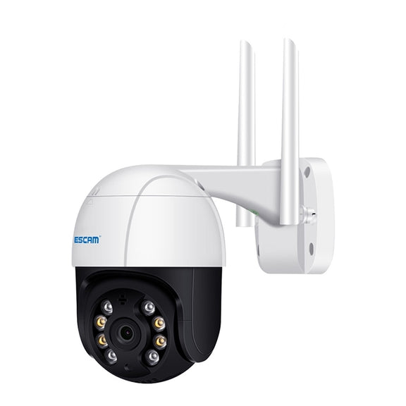 ESCAM QF518 5MP Smart WiFi IP Camera, Support AI Humanoid Detection / Auto Tracking / Dual Light Night Vision / Cloud Storage / Two Way Audio / TF Card, Plug:EU Plug(White)