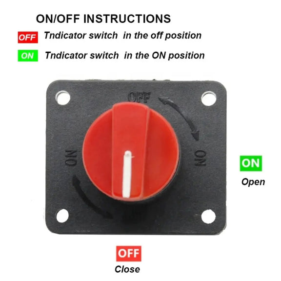 300A Car Battery Selector Isolator Disconnect Rotary Switch Cut