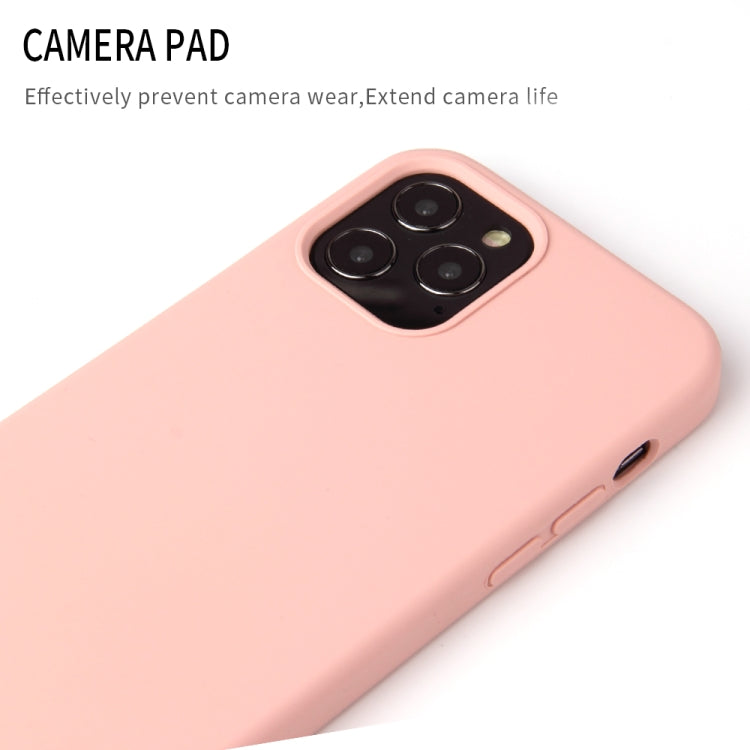 For iPhone 12 / 12 Pro Solid Color Liquid Silicone Shockproof Protective Case(Yellow)
